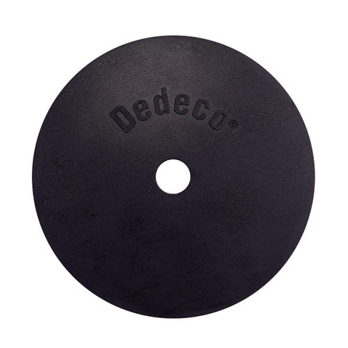 Dedeco 0147 Rubber Abrasive Wheel 4 x 1/4 x 1/2 - Black Coarse Silicon Carbide 1/Unit