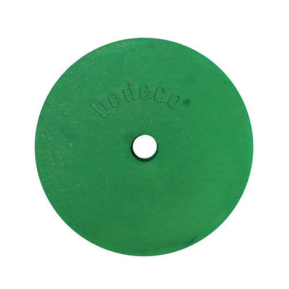 Dedeco 0158 Rubber Abrasive Wheel 4 x 3/4 x 1/2 - Green Medium Silicon Carbide 1/Unit