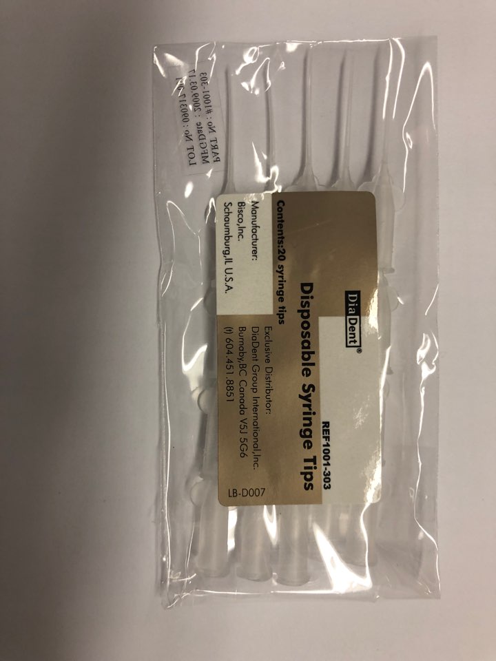 Diadent 1001-303S Diapex - Straight Tips (20 Tips/Bag)