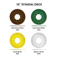 Dedeco 1396 Sunburst 10 TS Discs Brown 36 Grit Size (A/O) 70/Bx