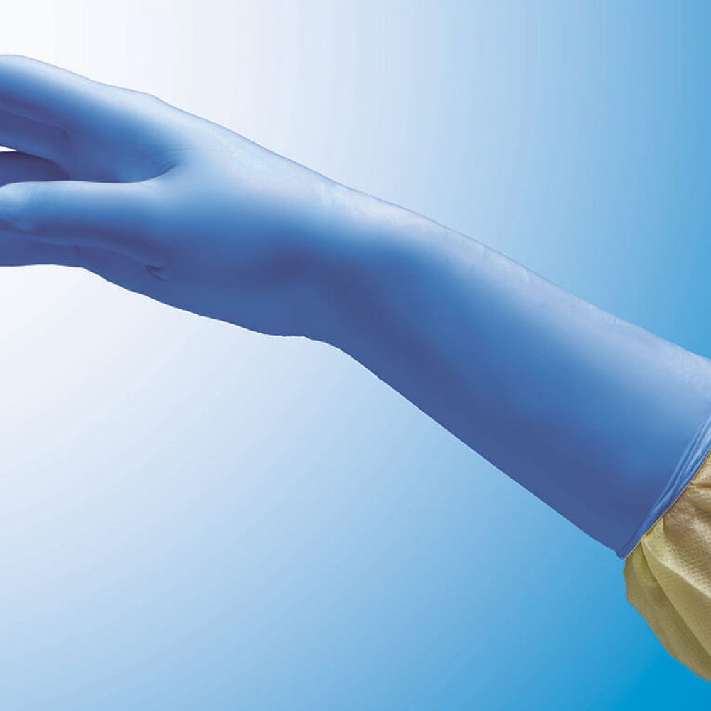 Innovative Healthcare 111100 Nitriderm Nitrile Sterile Singles Exam Gloves “ Extended Cuff - S, 100 Gloves/Bx, 4 Bx/Cs