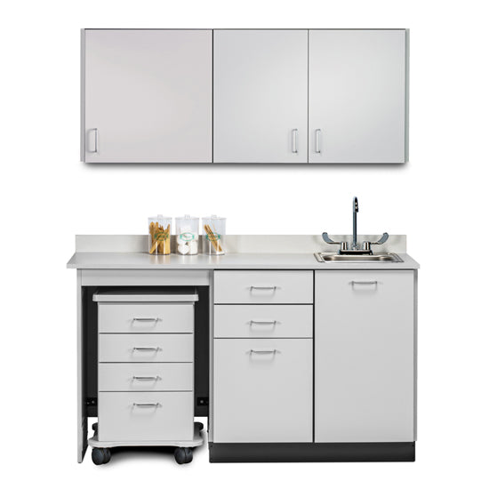 Clinton 148060L Combination 60" Wall & 60" Cart-Mate, Base Cabinet/Cart Left