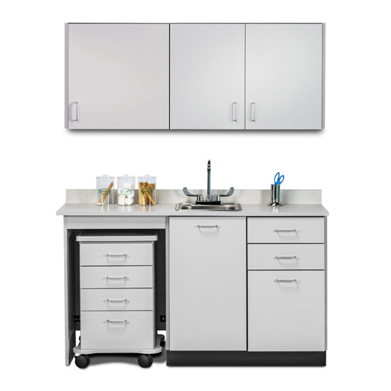 Clinton 148060ML Combination 60" Wall & 60" Cart-Mate, Base Cabinet/Cart Left