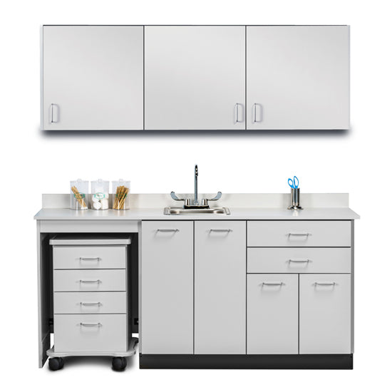 Clinton 148072ML Combination 72" Wall & 72" Cart-Mate, Base Cabinet/Cart Left