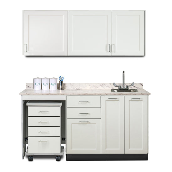 Clinton 158066L Combination, Fashion Finish 66" Wall & 66" Cart-Mate, Base Cabinet/Cart Left