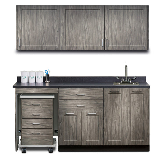 Clinton 158060L Combination, Fashion Finish 72" Wall & 72" Cart-Mate, Base Cabinet/Cart Left