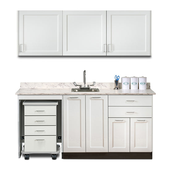 Clinton 158060ML Combination, Fashion Finish 72" Wall & 72" Cart-Mate, Base Cabinet/Cart Left