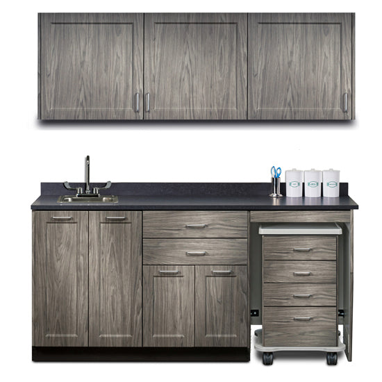 Clinton 158060R Combination, Fashion Finish 72" Wall & 72" Cart-Mate, Base Cabinet/Cart Right