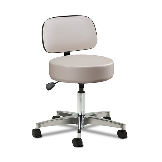 Clinton 2155-21 5-Leg Pneumatic Stool with Backrest