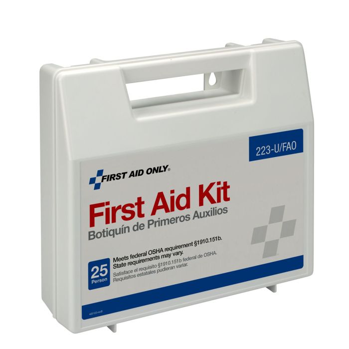 First Aid Only 223-U/FAO 25 Person First Aid Kit, Plastic Case with Dividers