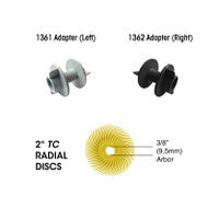 Dedeco 1291 Sunburst 2 TC Discs Yellow 80 Grit Size (A/O) 12/Bx