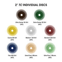 Dedeco 1291 Sunburst 2 TC Discs Yellow 80 Grit Size (A/O) 12/Bx