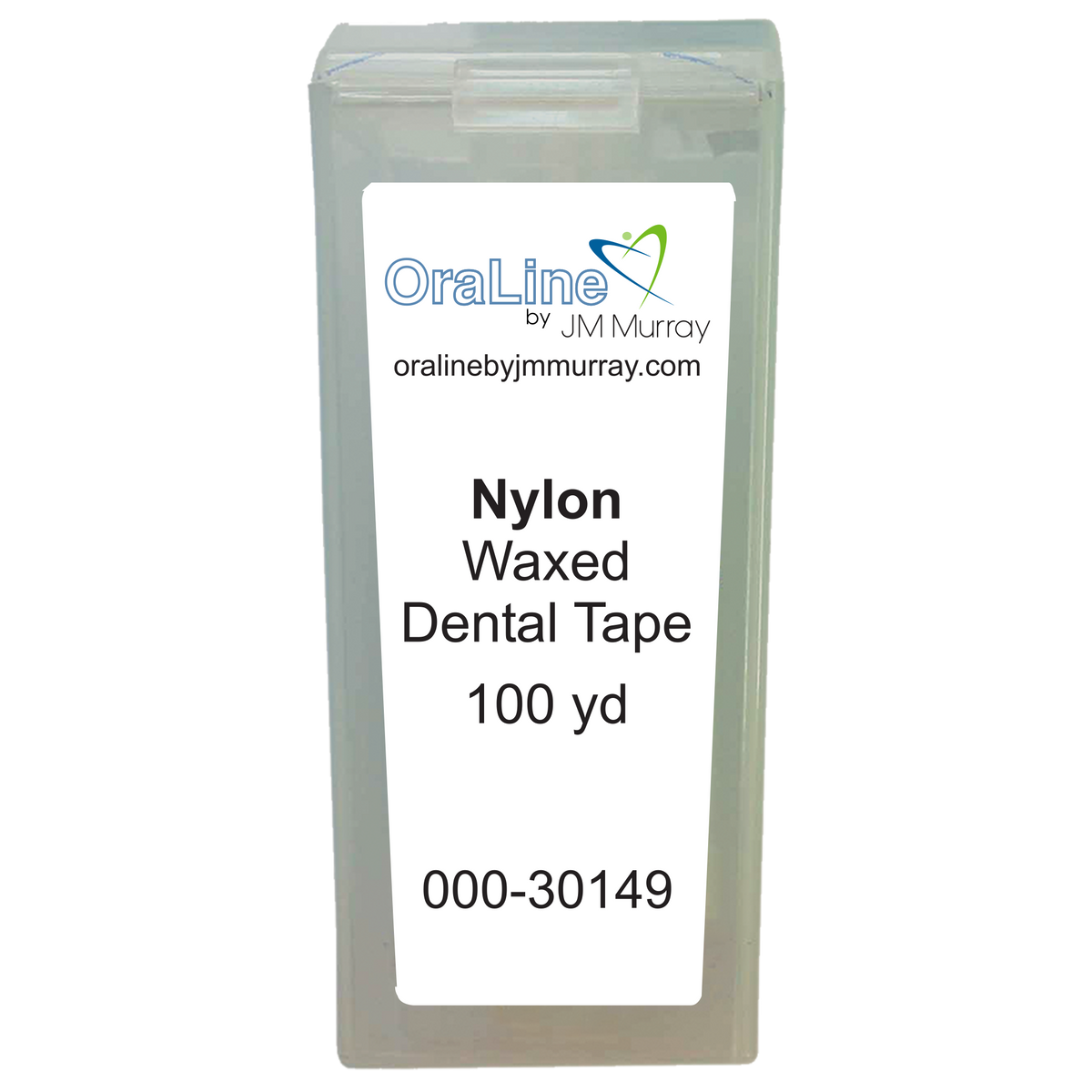 Oraline 000-30149 Nylon Waxed Dental Tape - 100 Yard Professional Interdental Cleaning Floss Tape (72/Case)