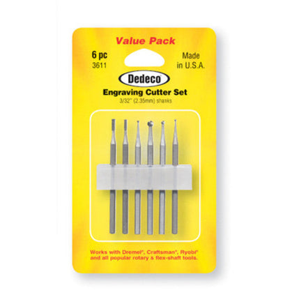 Dedeco 3611 Engraving Cutters 6/Kit