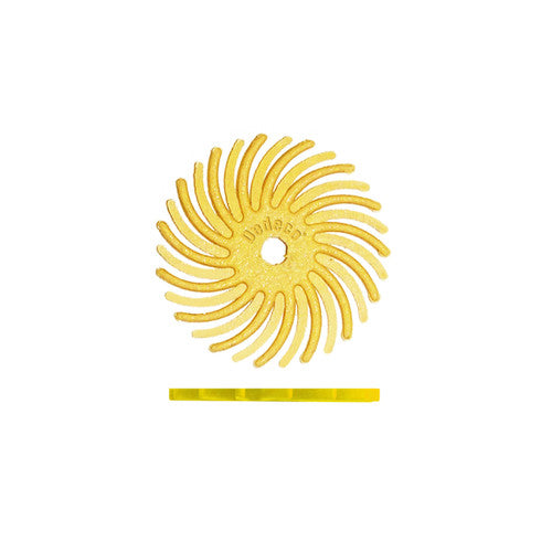 Dedeco 3842 Sunburst 3/4 TC Discs Yellow 80 Grit Size (A/O) 48/Bx
