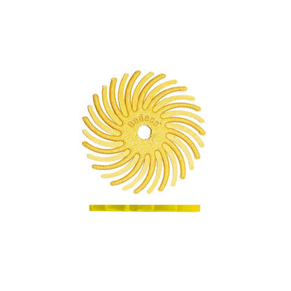 Dedeco 3842 Sunburst 3/4 TC Discs Yellow 80 Grit Size (A/O) 48/Bx