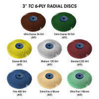 Dedeco 1344 Sunburst 3 TC 6-Ply Blue 400 Grit Size (A/O) 1/Unit