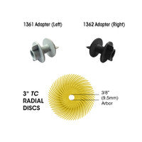 Dedeco 1321 Sunburst 3 TC Discs Yellow 80 Grit Size (A/O) 12/Bx
