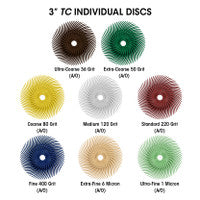 Dedeco 1321 Sunburst 3 TC Discs Yellow 80 Grit Size (A/O) 12/Bx