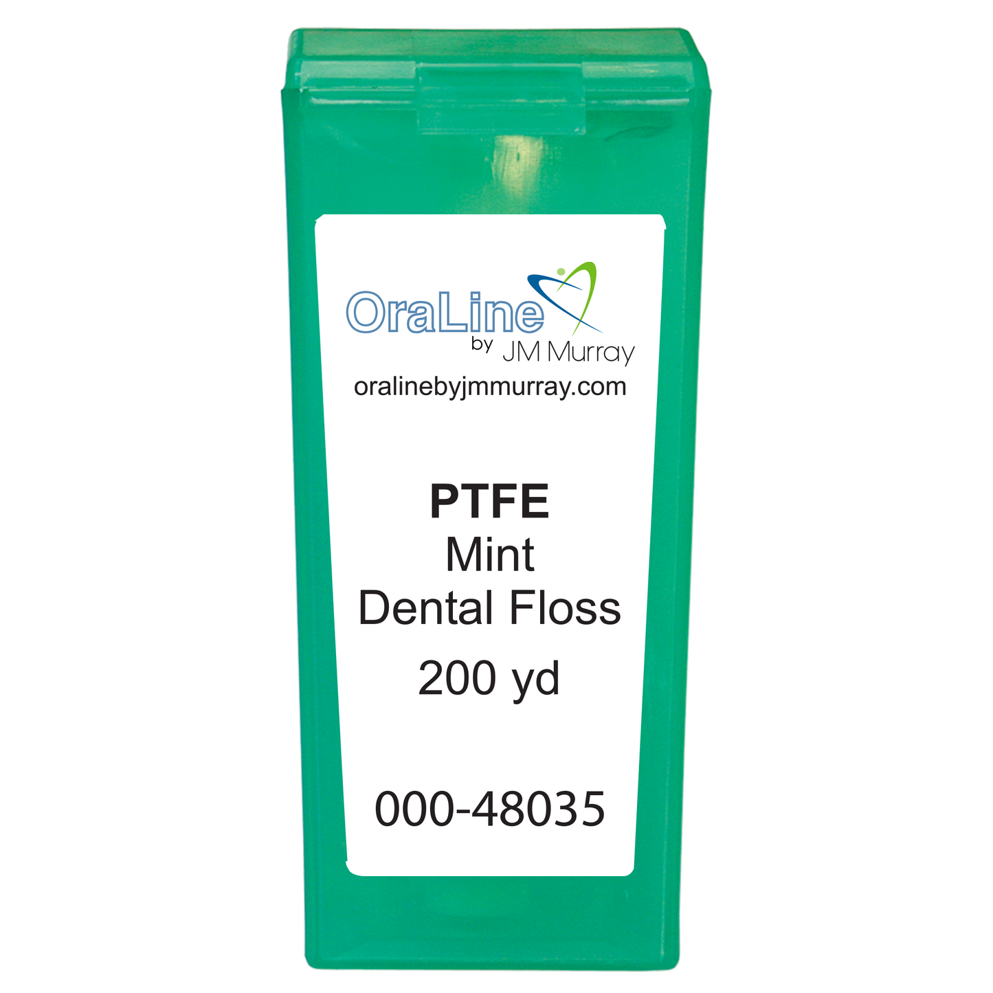 Oraline 000-48035 Premium PTFE Mint Dental Floss - 200 Yard Shred-Resistant Interdental Floss (72/Case)
