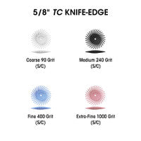 Dedeco 7142 Sunburst 5/8 TC Knife-Edge White 90 Grit Size (S/C) 100/Bx