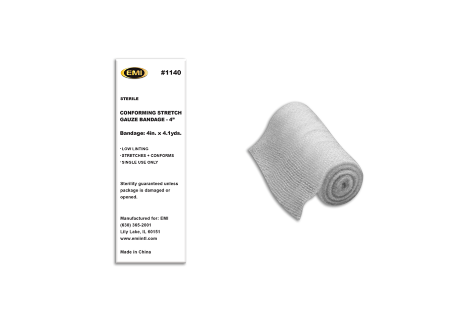 EMI 1140-CS Conforming Stretch Gauze Bandage 4" (Sterile) (Case)