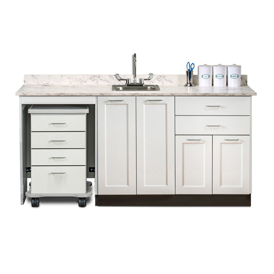 Clinton 58072ML 72" Fashion Finish, Cart-Mate Cabinet/Cart Left