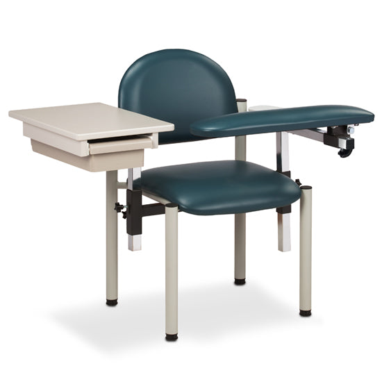 Clinton 6059-U SC Series, Padded, Blood Drawing Chair with Padded Flip Arm and Drawer