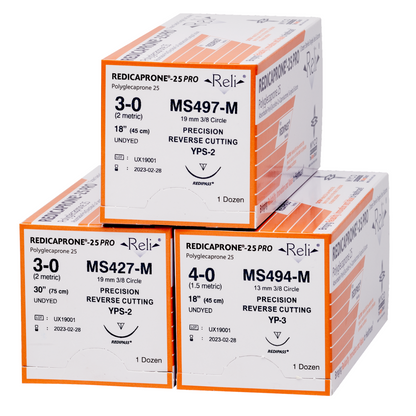 Myco Medical MS347-M - REDICAPRONE® 25 PRO Absorbable Monofilament, PGCL Synthetic Suture, Size 1, Length 36