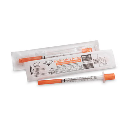 Myco Medical INSS1ML29G31251 - RELI® Wealy® Retractable Safety Insulin Syringes, Sterile, 29G x 5/16