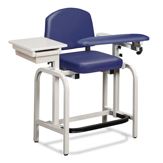 Clinton 66022 Lab X Series, Extra-Tall, Blood Drawing Chair w/ Padded Flip Arm and Drawer