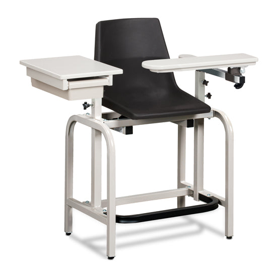 Clinton 66022-P Standard Lab Series, Extra-Tall,Blood Drawing Chair with ClintonClean™ Flip Arm and Drawer
