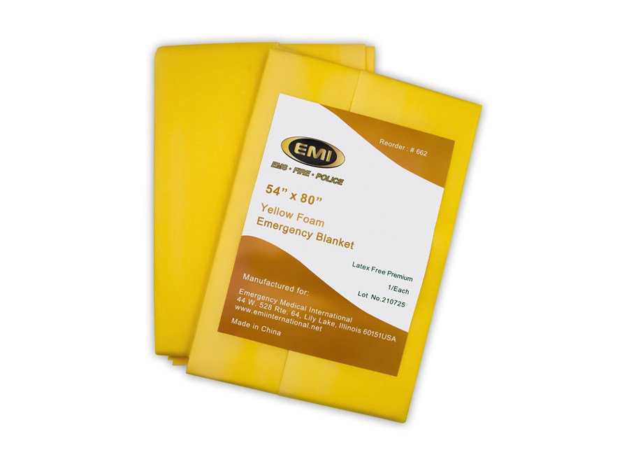 EMI 662 Yellow Foam Emergency Blanket