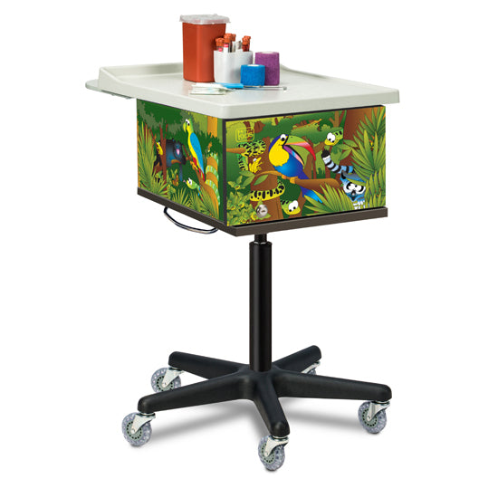 Clinton 67232 Rainforest Follies, 2-Bin, Phlebotomy Cart
