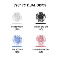 Dedeco 7196 Sunburst 7/8 TC Dual Discs Black 240 Grit Size (S/C) 100/Bx