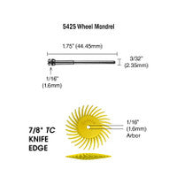 Dedeco 7197 Sunburst 7/8 TC Knife-Edge Black 240 Grit Size (S/C) 12/Bx