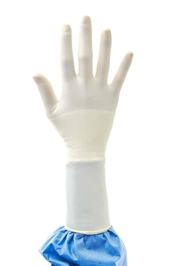 Bosma 71-57850 Encore Latex Textured Surgical Gloves – Sterile Powder-Free Medical Grade Surgical Gloves, Textured Grip, 50 Pairs/Box, 4 Boxes/Case
