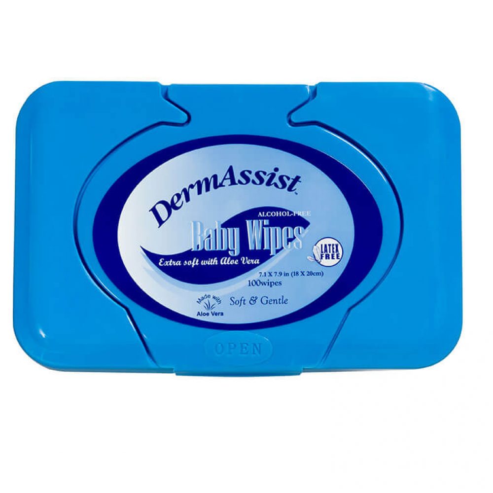 Innovative Healthcare 80-400 Dermassist Baby Wipes - 7.1� X 7.9�, 100/Pk, 12 Pk/Cs