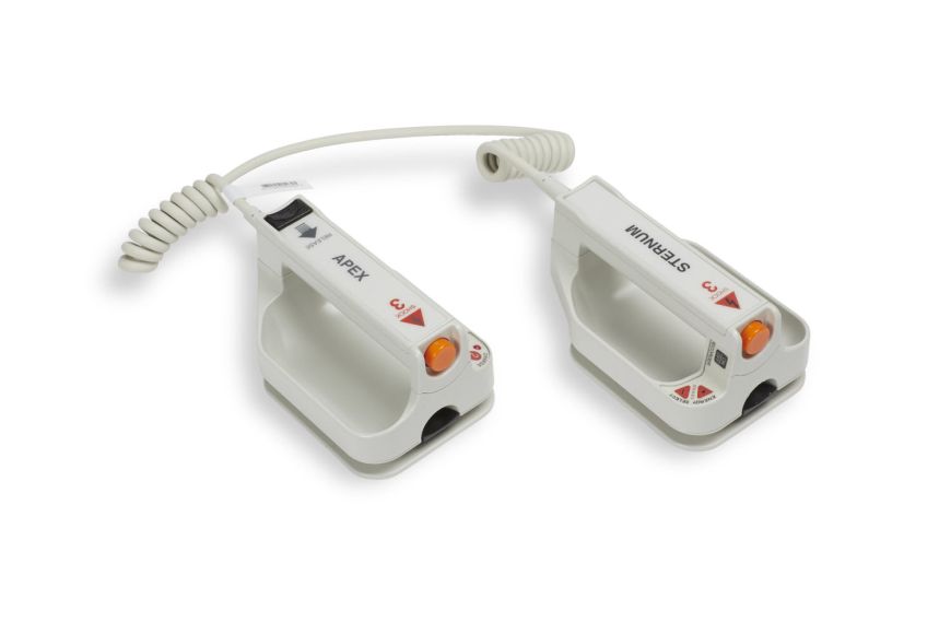 Zoll Medical 8000-1010-01 External Paddle Assembly Apex / Sternum With Controls And Built-In Pediatric Electrodes