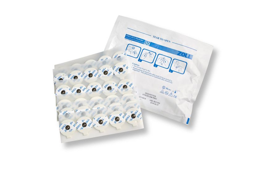 Zoll Medical 8900-0701 Ecg Small 1.5" Round Electrodes, 6 Strips Of 5 Per Pouch/600 Per Case