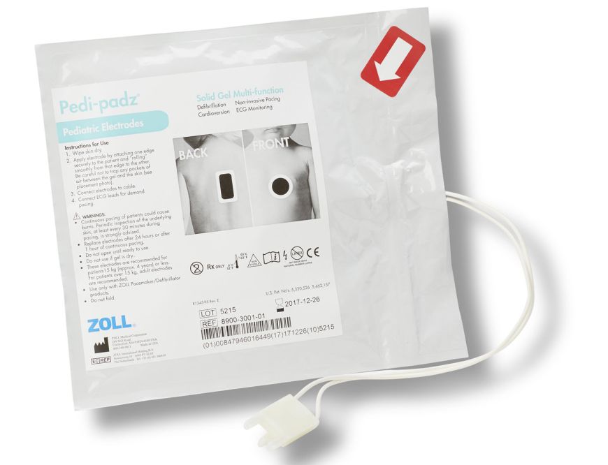 Zoll Medical 8900-3000-01 Pedi-Padz® Solid Gel Electrode, 6/Case
