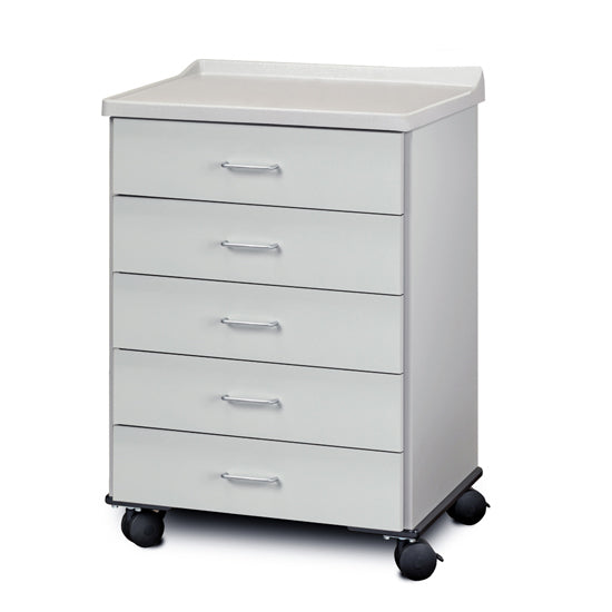Clinton 8950-A Molded Top, Mobile Treatment Cabinet with 5 Drawers