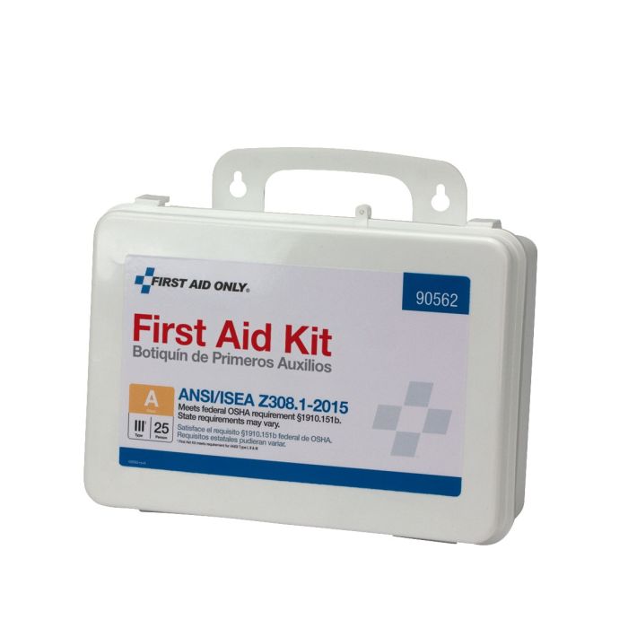 First Aid Only 90562 25 Person First Aid Kit, ANSI 2015 Class A, Plastic Case