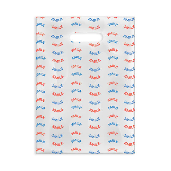 Sherman Specialty 98A Red/Blue Smile Scatter Bag, 100 Per Pack