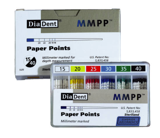 Diadent MP202-S606 Paper Point Slide Package #XC, 200 Pts/Box