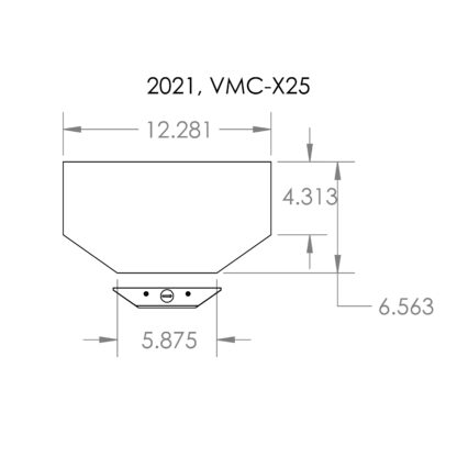 Vaniman 2020 Window Assembly, Complete (glass, brackets, w/ latch, screws)
