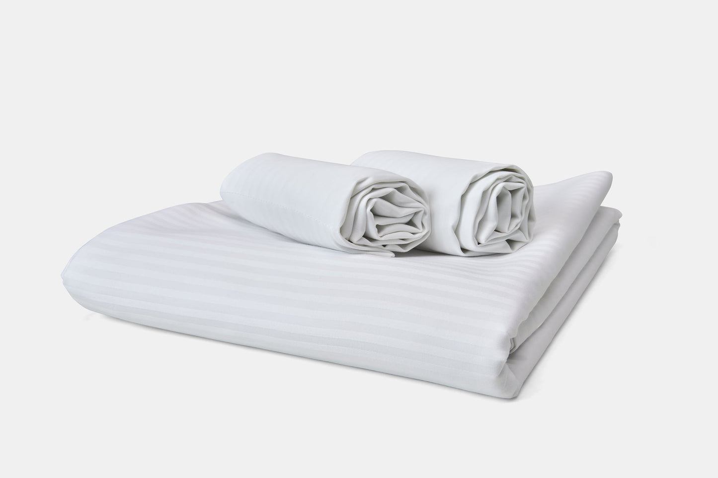 Thomson Mills 910714-101 Royal Suite Satin Stripe T-310 - Cotton/Polyester Sateen Hotel Duvet Covers and Shams, 1 each