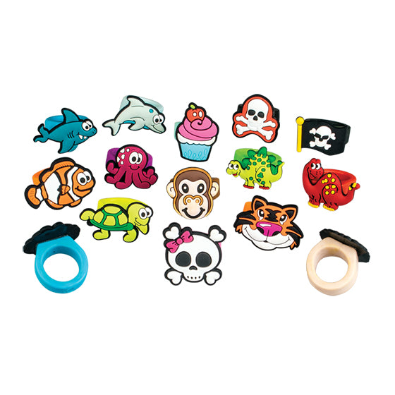 Sherman Specialty JV338 Rubbery Ring Assortment, 72 Per Pack