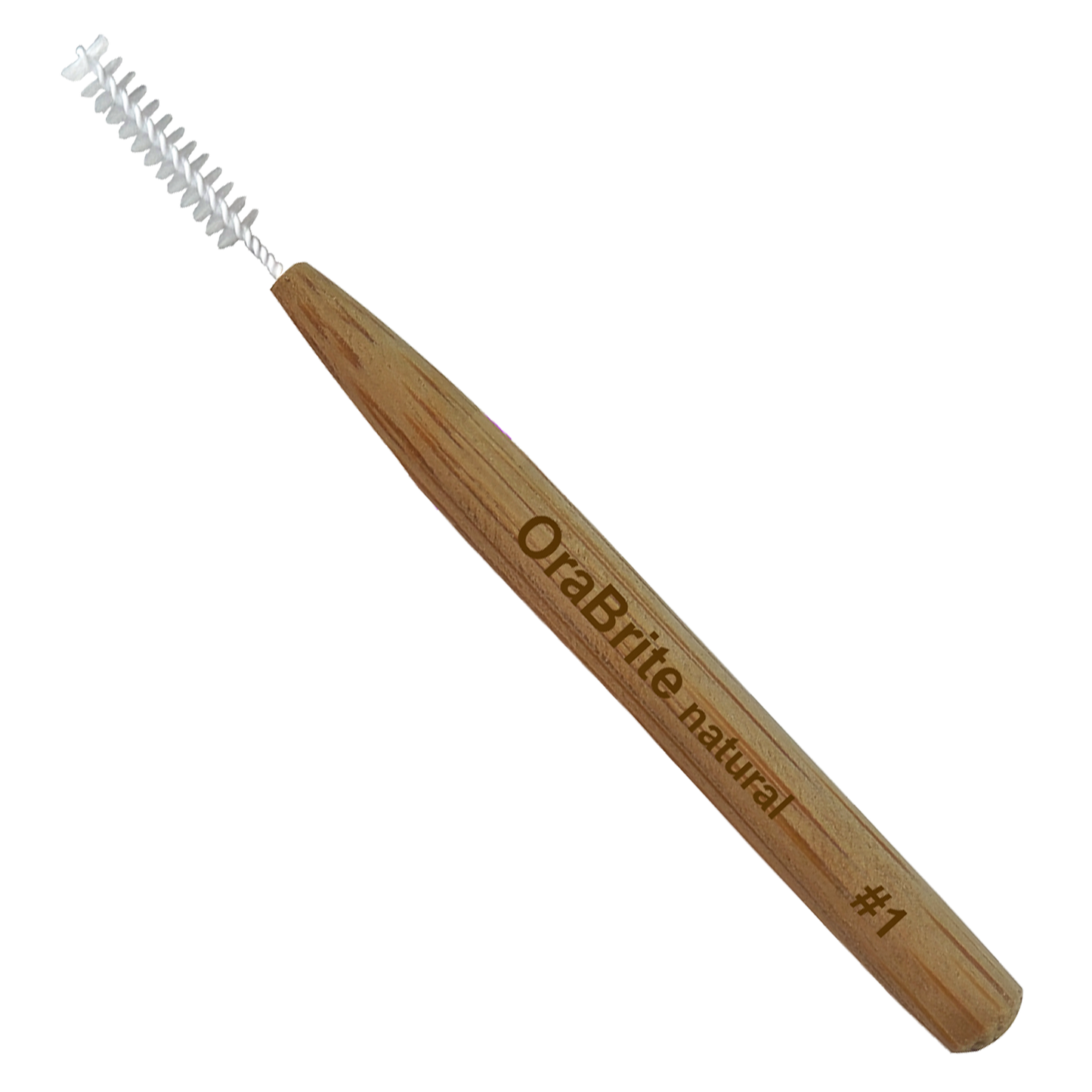 Oraline ORA20081 OraBrite Bamboo Interdental Brush #1 - Small Cone Profile Eco-Friendly Dental Cleaner for Bridges & Implants (72/Case)
