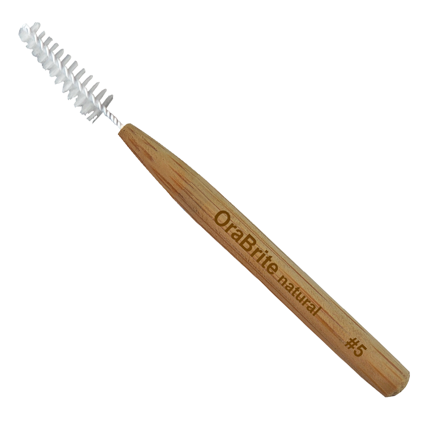 Oraline ORA20083 OraBrite Bamboo Interdental Brush #5 - Large Cone Profile Eco-Friendly Dental Cleaner for Bridges, Implants & Orthodontic Care (72/Case)
